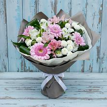 Букет цветов из:  Герберы, Альстромерии и Хризантемы #REPLACE_PRED# Абадзехской