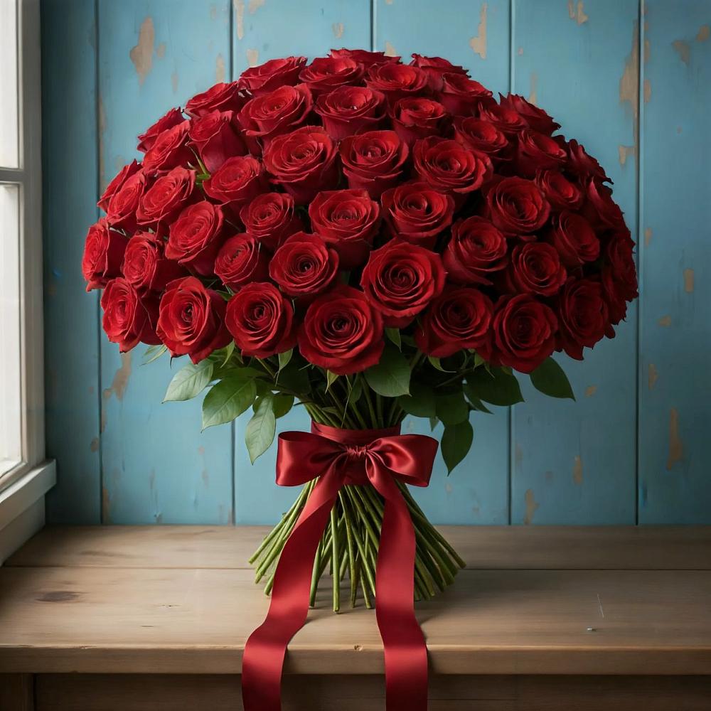 Букет Красные розы Блэк Меджик в Абадзехской