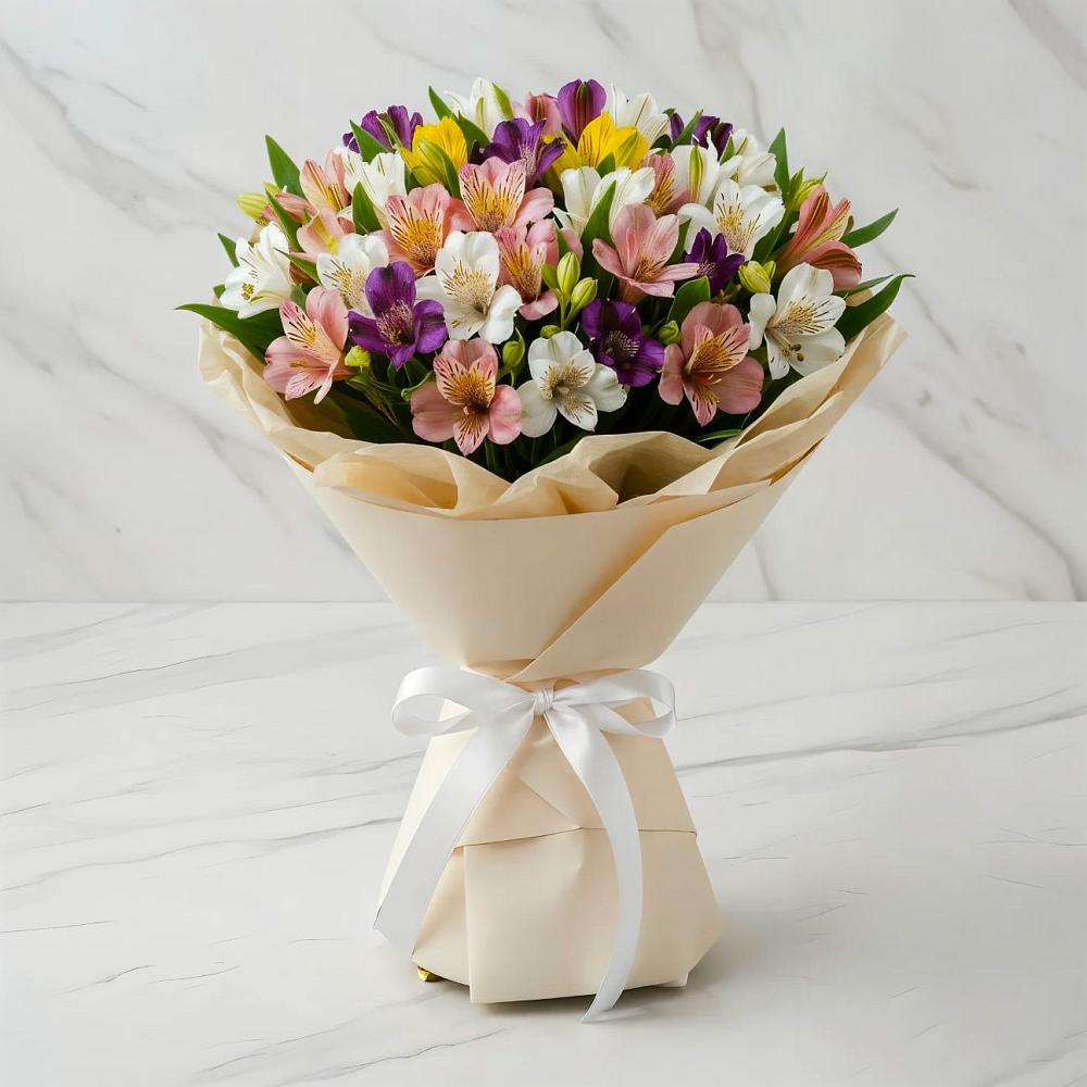 Букет цветов из: Альстромерии в Абадзехской