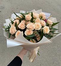 Букет Кремовые розы Латте в Абадзехской