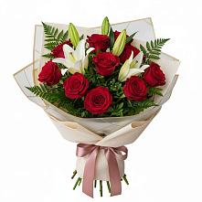 Букет цветов из:  Лилии и Розы в Абадзехской