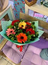 Букет цветов из:  Герберы, Хризантемы и Альстромерии #REPLACE_PRED# Абадзехской