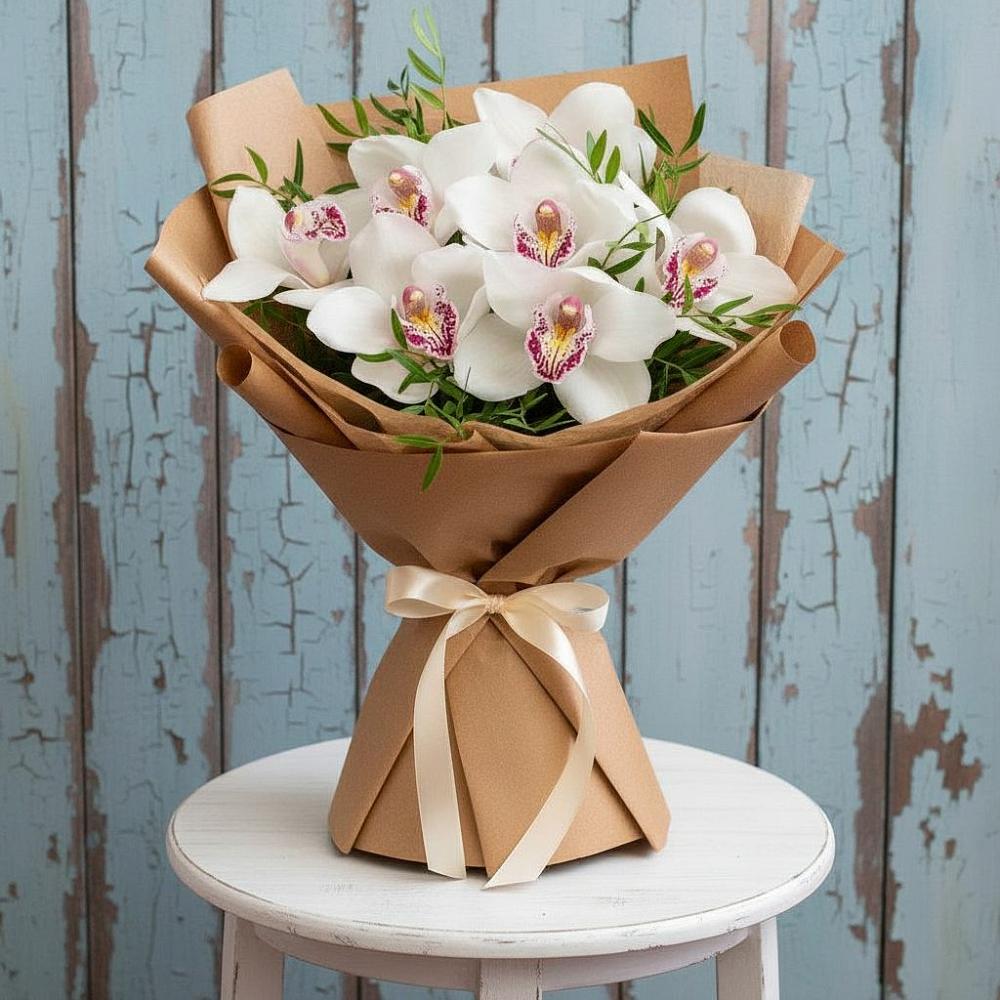 Букет цветов из: Орхидеи и Розы в Абадзехской