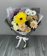 Букет цветов из:  Розы, Герберы и Хризантемы в Абадзехской