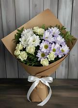 Букет цветов из:  Хризантемы и Розы в Абадзехской