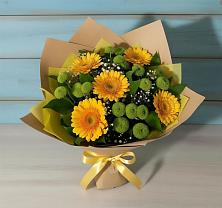 Букет цветов из:  Герберы и Хризантемы в Абадзехской