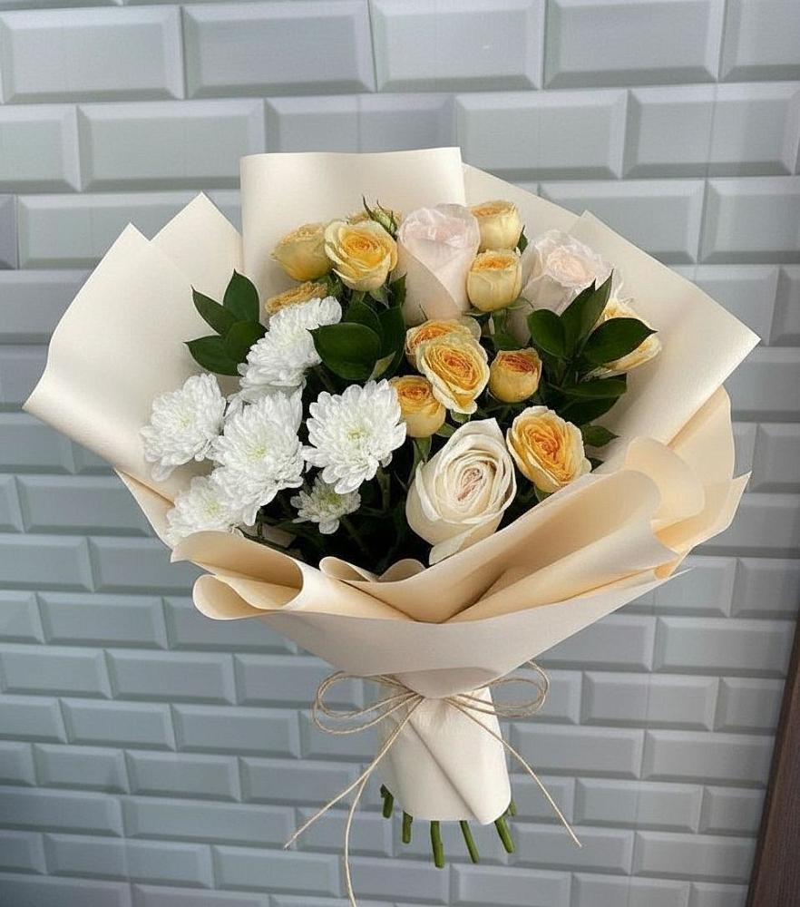 Букет цветов из: Розы и Хризантемы в Абадзехской