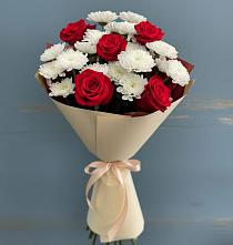 Букет цветов из:  Розы и Хризантемы #REPLACE_PRED# Абадзехской