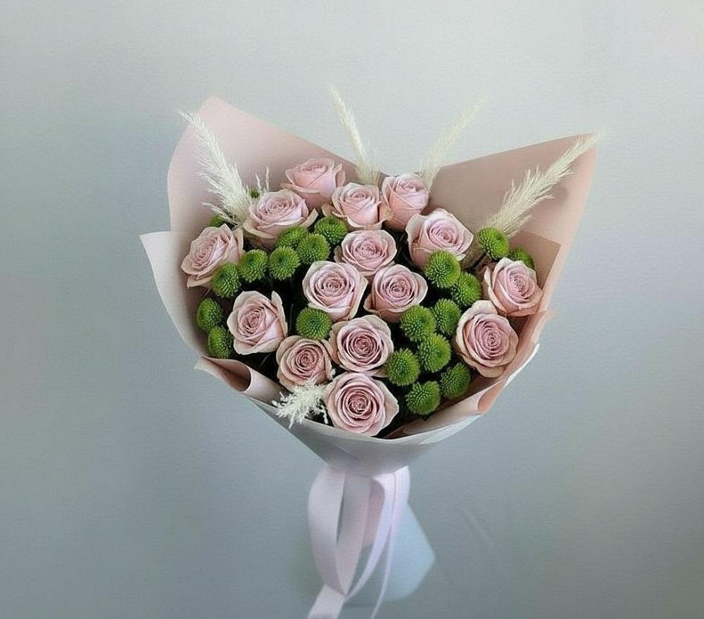 Букет цветов из: Розы и Хризантемы в Абадзехской