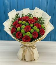 Букет цветов из:  Розы и Хризантемы в Абадзехской