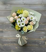 Букет цветов из:  Альстромерии, Розы и Хризантемы в Абадзехской
