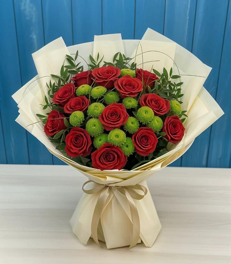 Букет цветов из: Розы и Хризантемы в Абадзехской