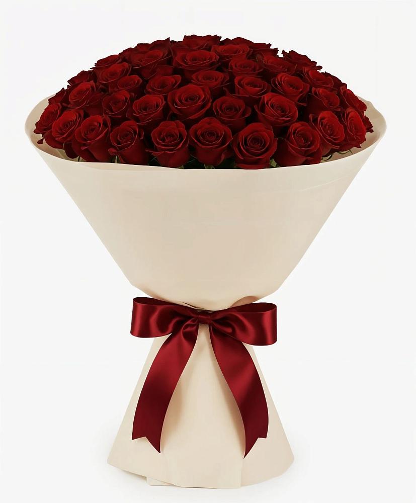 Букет 101 Бордовая роза Блэк Бакарра в Абадзехской